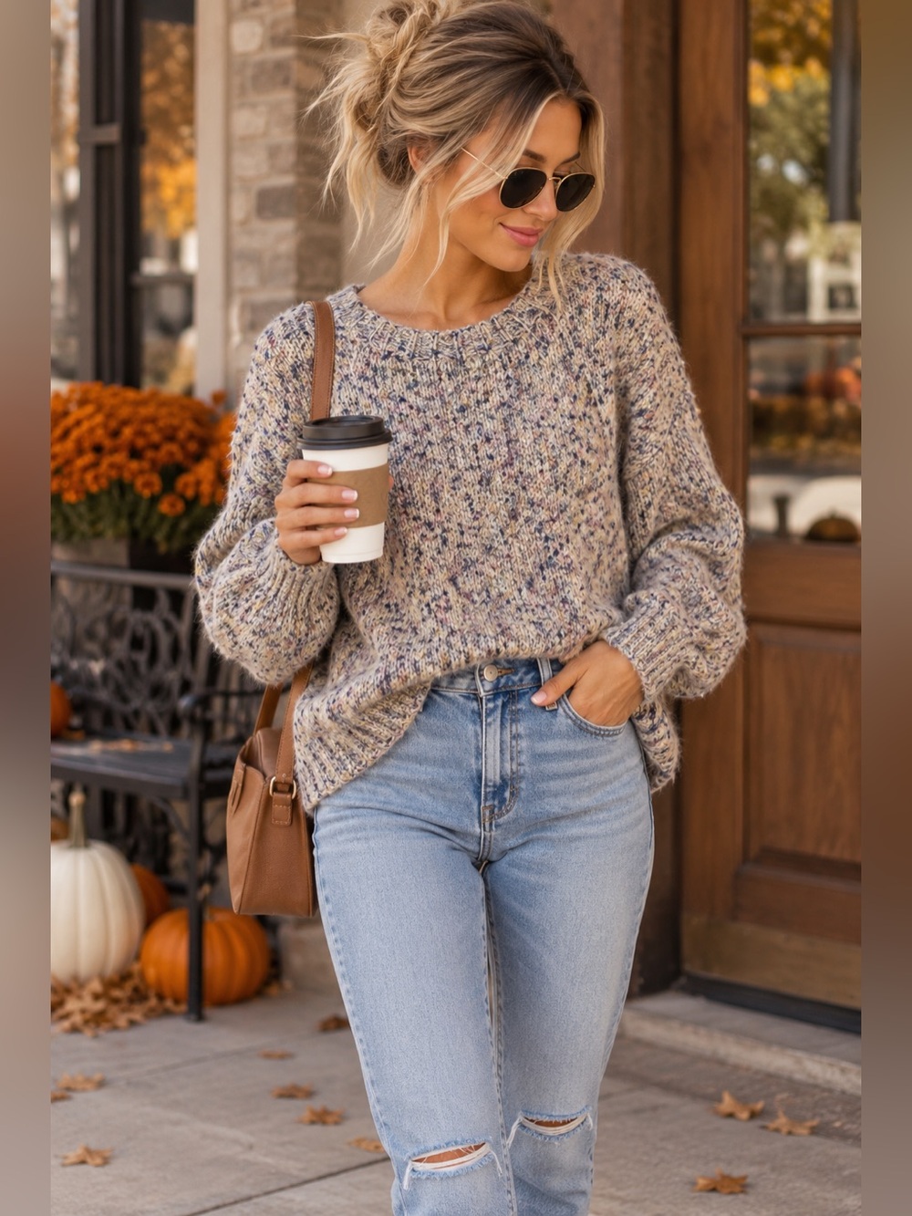✨Lou & Grey Speckled Fuzzy Sweater✨